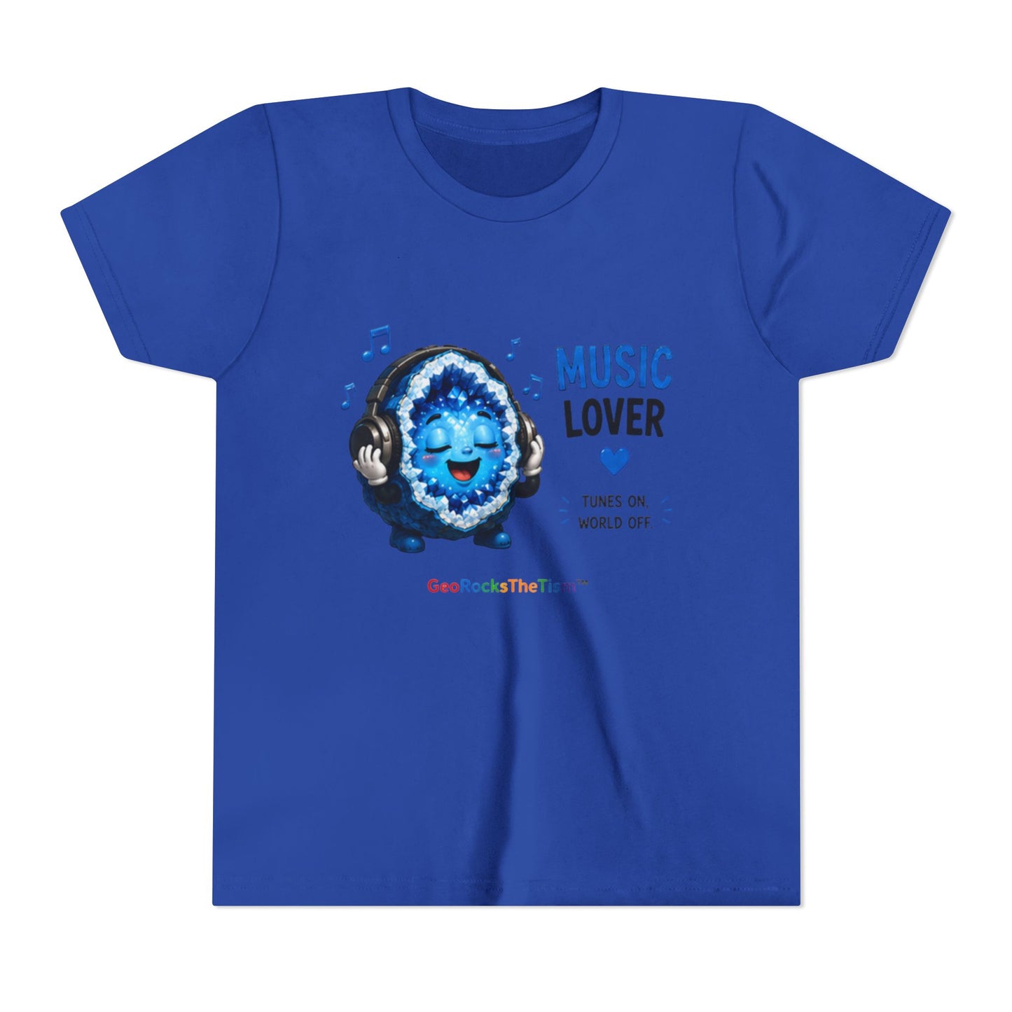 "Music Lover" Stimming Geode-Autism Self Sensory Regulation Youth Tee