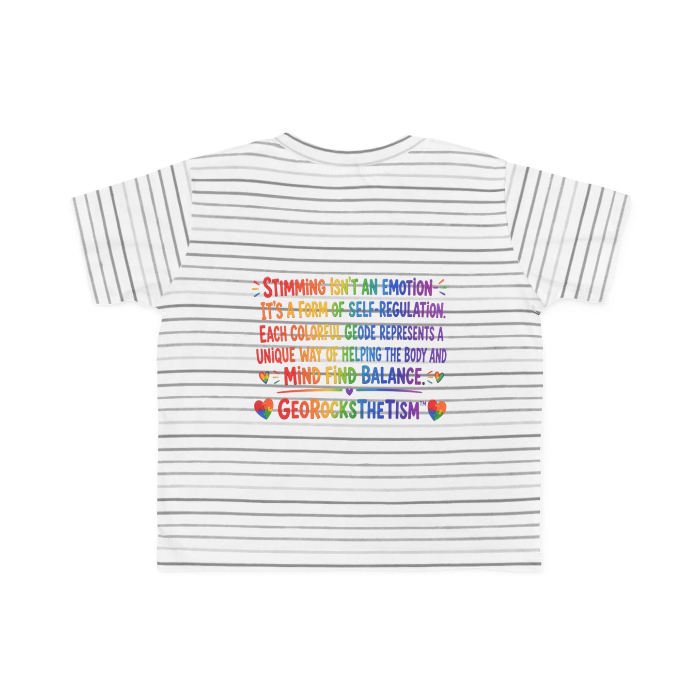 "Geo Flaps with Sticks" Stimming Geode Autism Self Sensory Regulation Toddler Tee