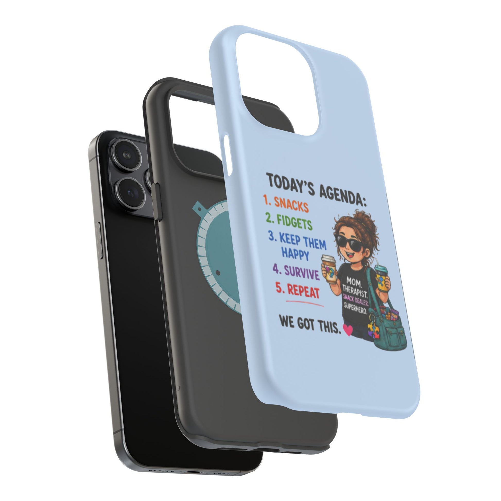 Nurse Mom Magnetic Impact-Resistant Phone Case — "Today's Agenda" Cute ER/Healthcare Gift - Geo Rocks The 'Tism