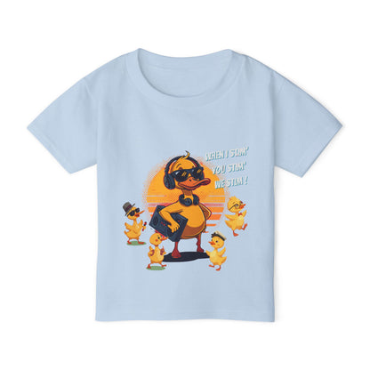 Toddler T‑Shirt — Cute Duck Family 'When I Stim You Stim We Stim' Graphic Tee