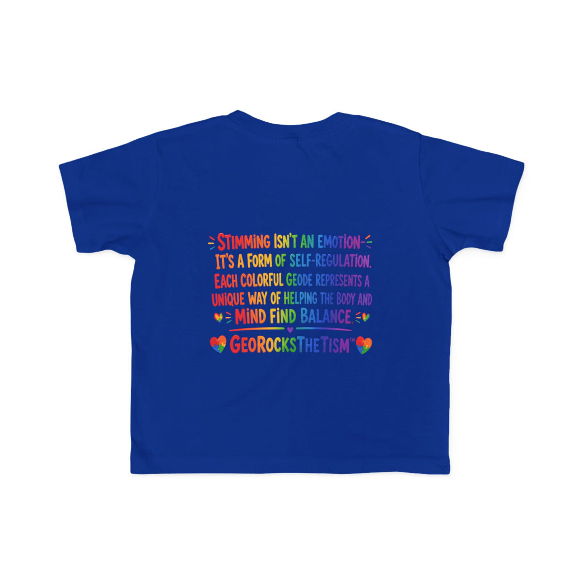 "Lines Up Toys" Stimming Geode Autism Self Sensory Regulation Toddler Tee - Geo Rocks The 'Tism