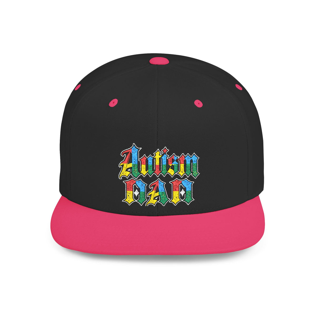 Autism Proud Dad Colorful Embroidered Snapback