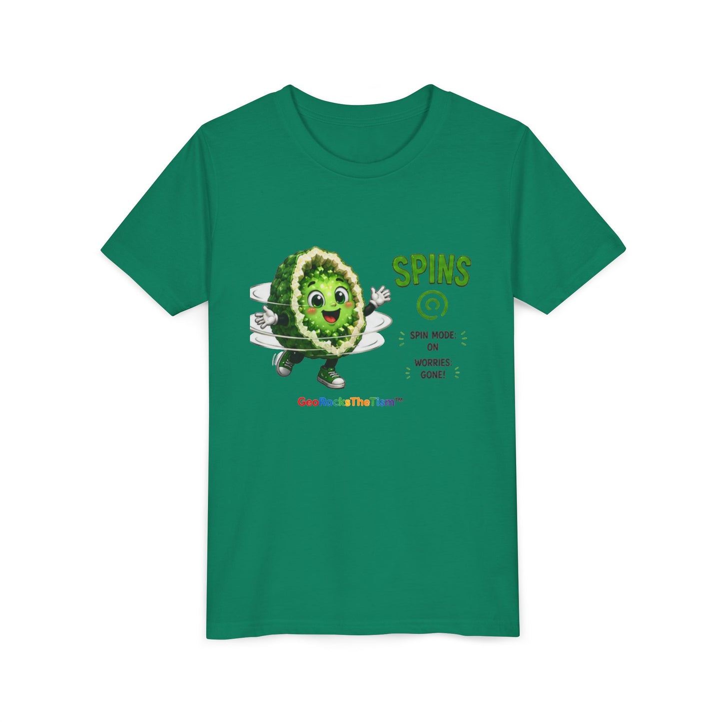 "Spins" Stimming Geode -Autism Self Sensory Regulation Youth Tee