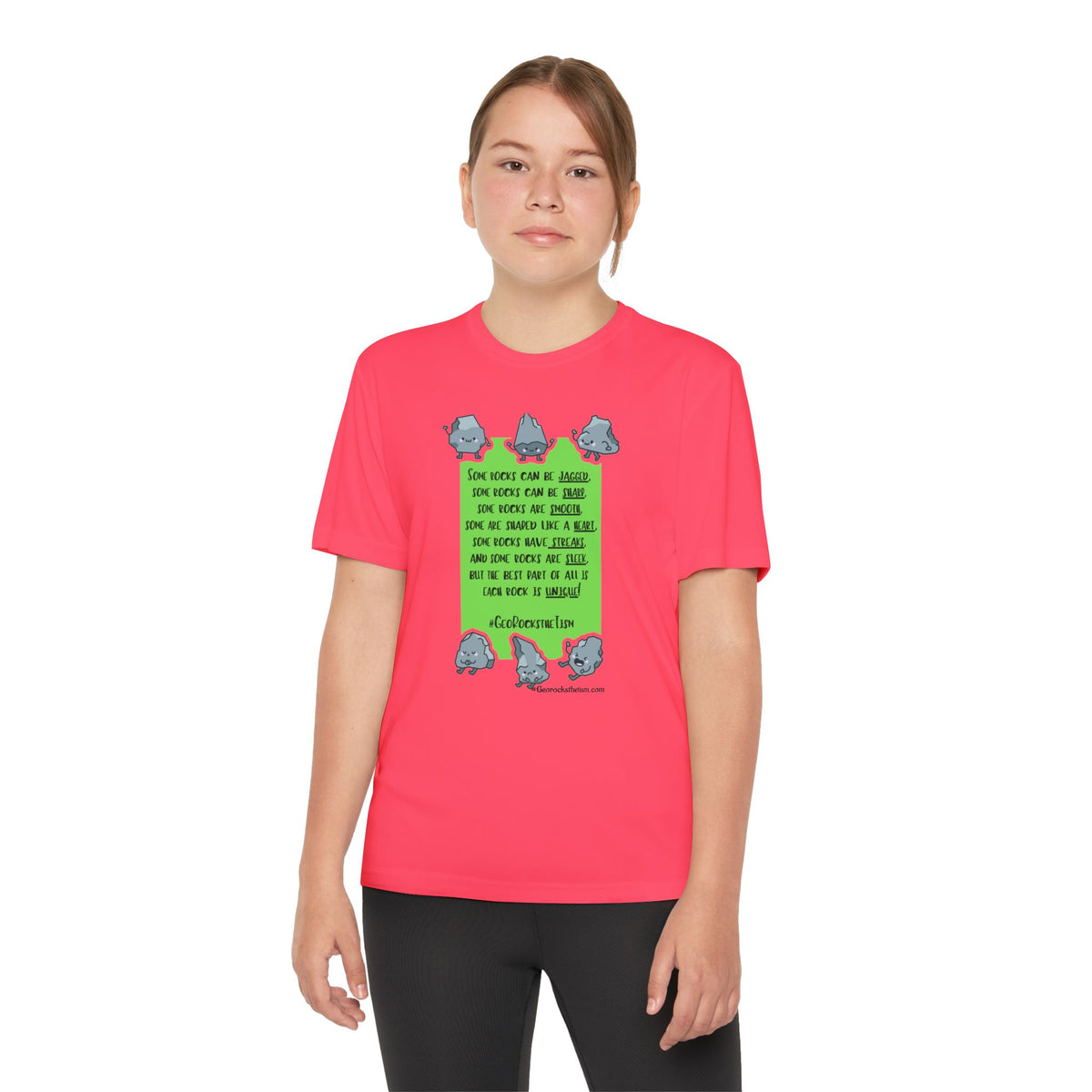"Each Rock Is Unique" Youth Tee - Geo Rocks The 'Tism