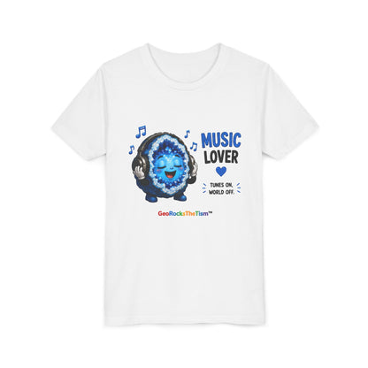 "Music Lover" Stimming Geode-Autism Self Sensory Regulation Youth Tee