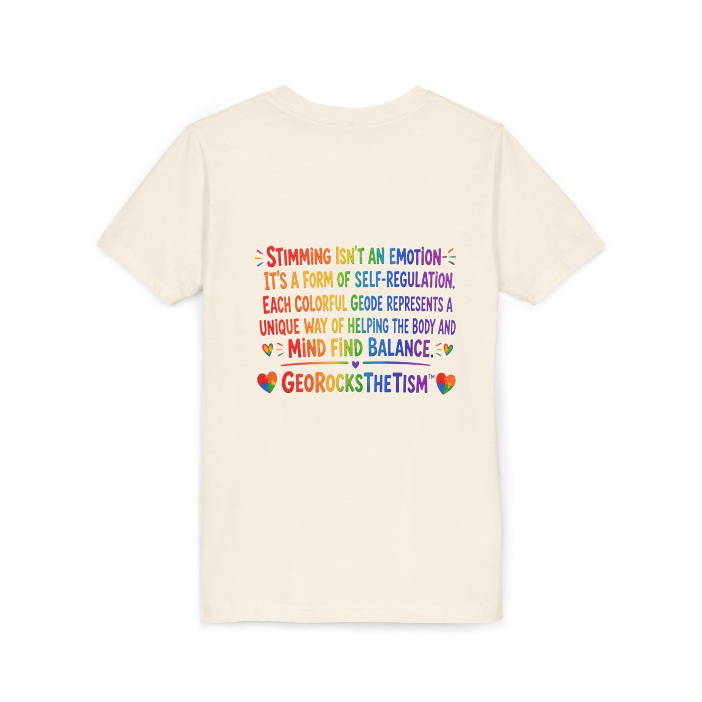 Stimming Colorful Geodes Education- Youth Tee