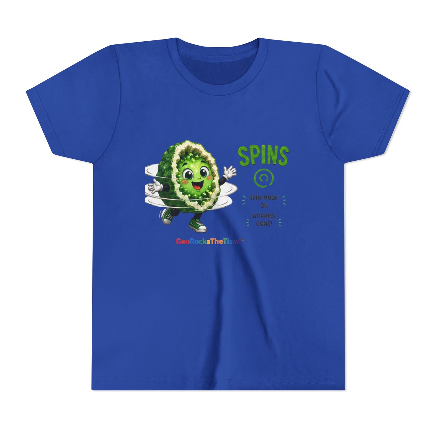 "Spins" Stimming Geode -Autism Self Sensory Regulation Youth Tee