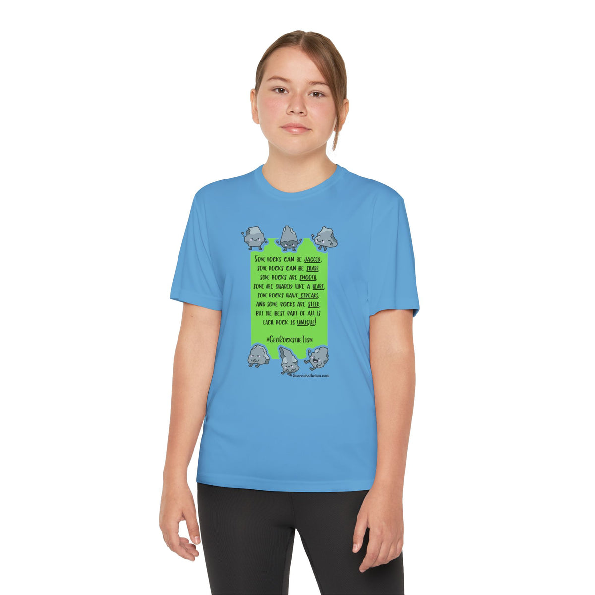 "Each Rock Is Unique" Youth Tee - Geo Rocks The 'Tism