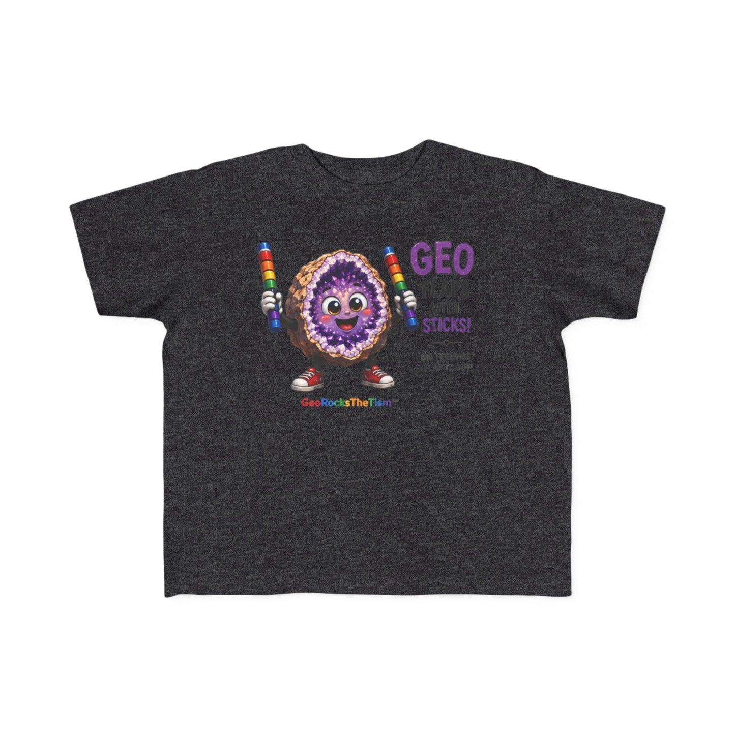 "Geo Flaps with Sticks" Stimming Geode Autism Self Sensory Regulation Toddler Tee