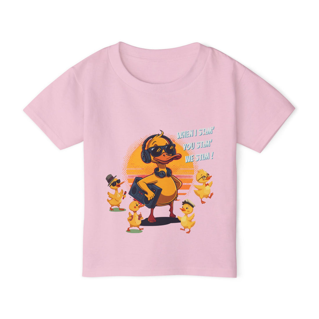 Toddler T‑Shirt — Cute Duck Family 'When I Stim You Stim We Stim' Graphic Tee - Geo Rocks The 'Tism