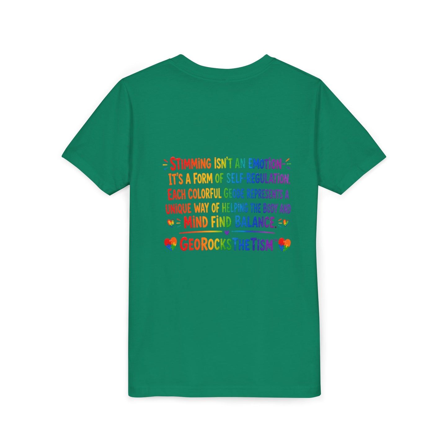 Stimming Colorful Geodes Education- Youth Tee