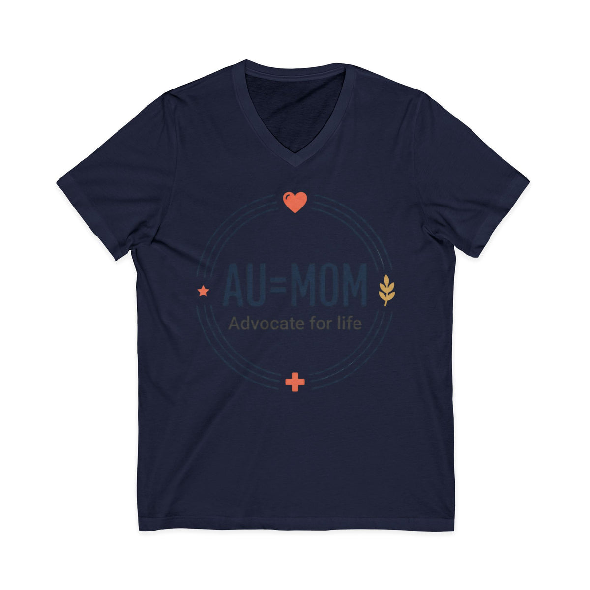 "Au=Mom" — Mom Autism Support V-Neck Tee - Geo Rocks The 'Tism