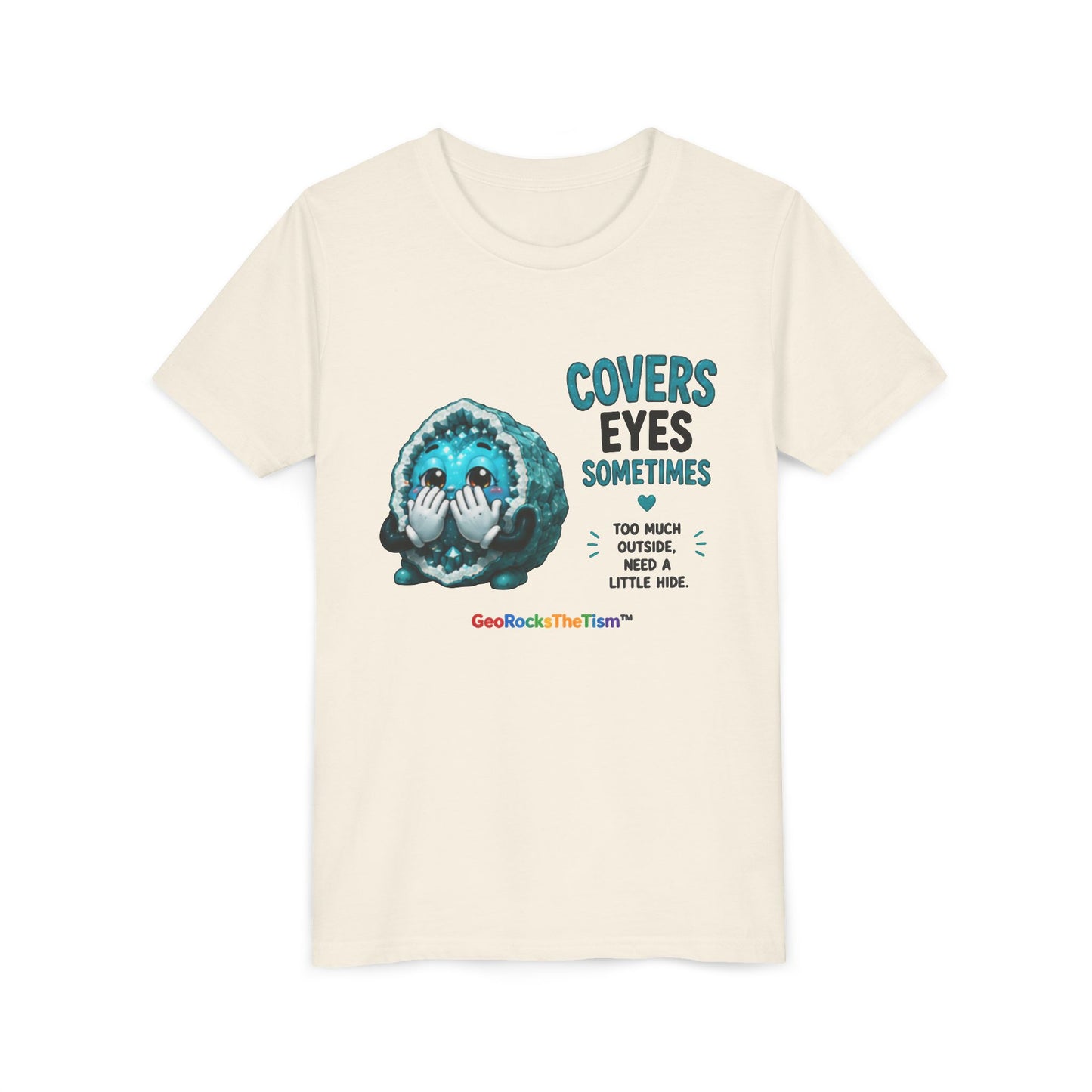 "Covers Eyes" Stimming Geode -Autism Self Sensory Regulation Youth Tee