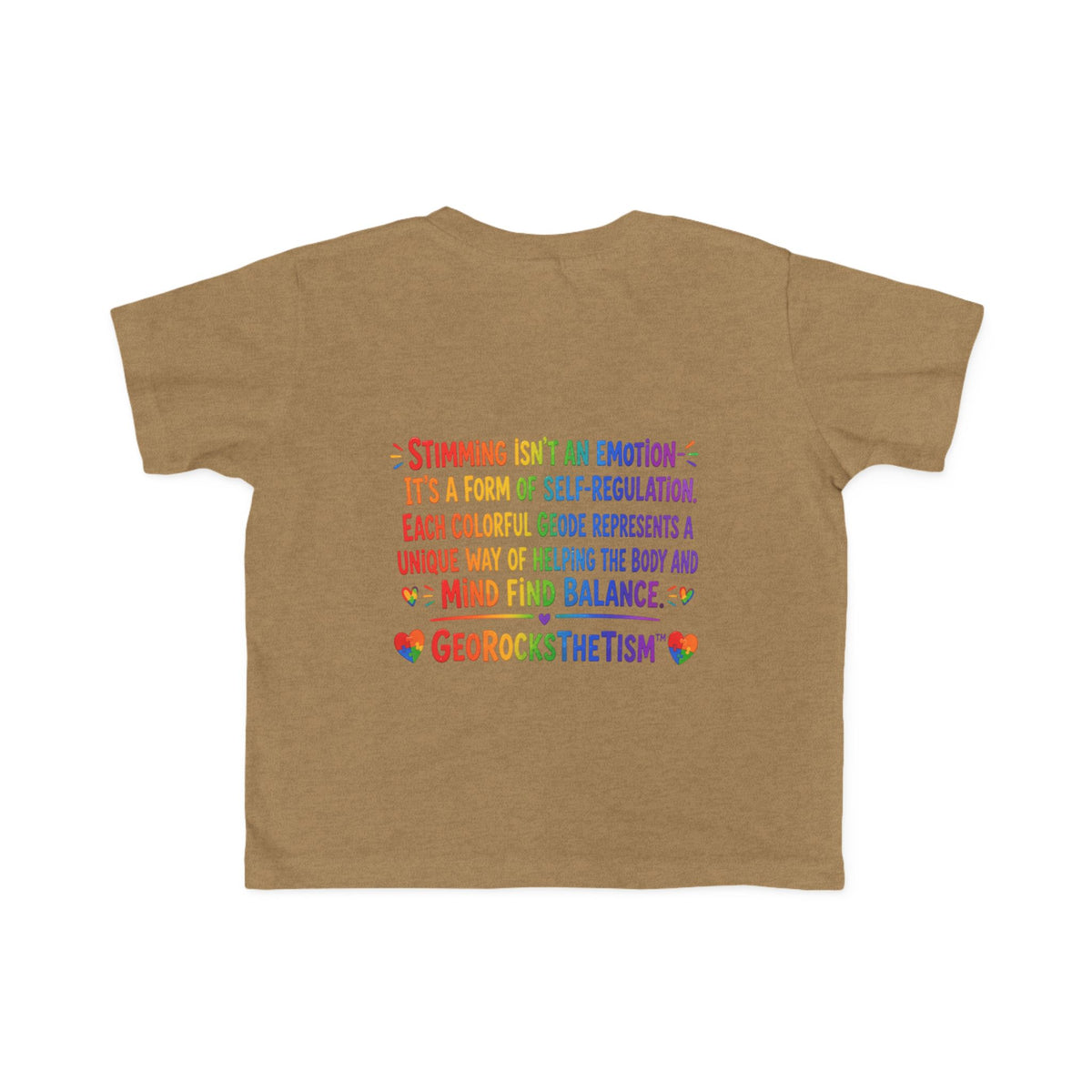 "Lines Up Toys" Stimming Geode Autism Self Sensory Regulation Toddler Tee - Geo Rocks The 'Tism