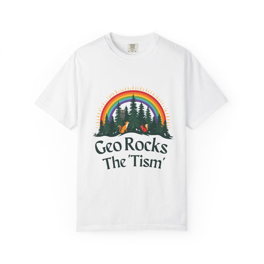 Geo Rocks The 'Tism Unisex Garment-Dyed T-shirt