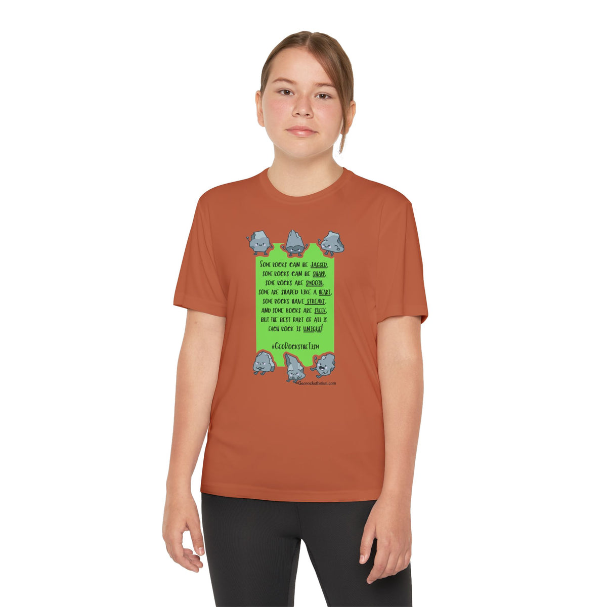 "Each Rock Is Unique" Youth Tee - Geo Rocks The 'Tism