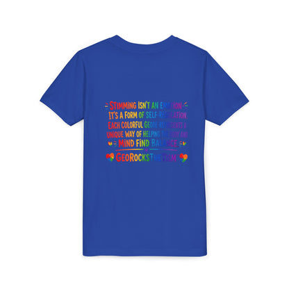 Stimming Colorful Geodes Education- Youth Tee