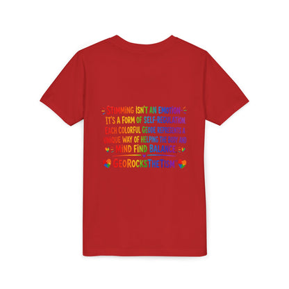 “Loves Soft Things” Stimming Geode -Autism Self Sensory Regulation Youth Tee