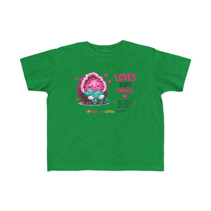 “Loves Soft Things” Stimming Geode Autism Self Sensory Regulation Toddler Tee
