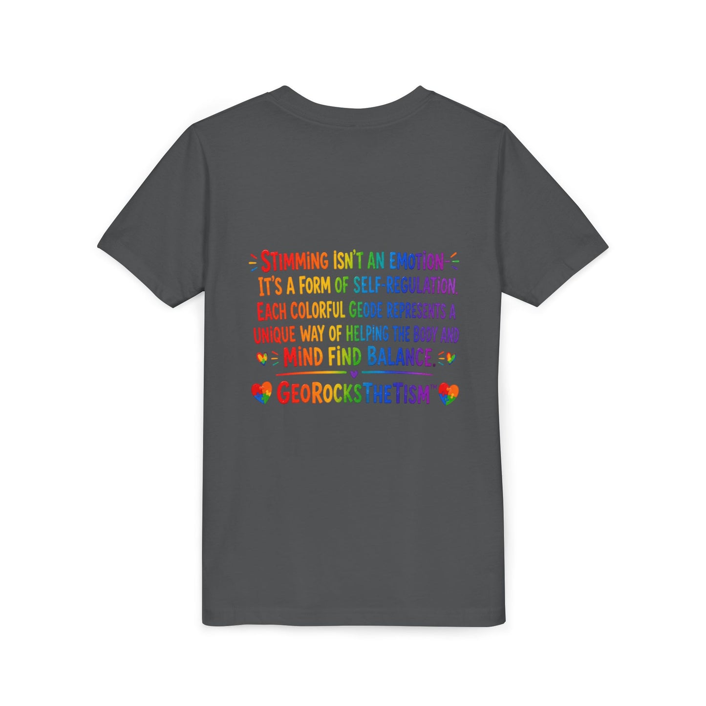 "Lines Up Toys" Stimming Geode -Autism Self Sensory Regulation Youth Tee