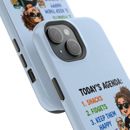 Nurse Mom Magnetic Impact-Resistant Phone Case — "Today's Agenda" Cute ER/Healthcare Gift - Geo Rocks The 'Tism