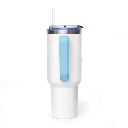 Autism Caregiver 40oz Thermal Tumbler – "Not Just a Caregiver" Insulated Travel Mug - Geo Rocks The 'Tism