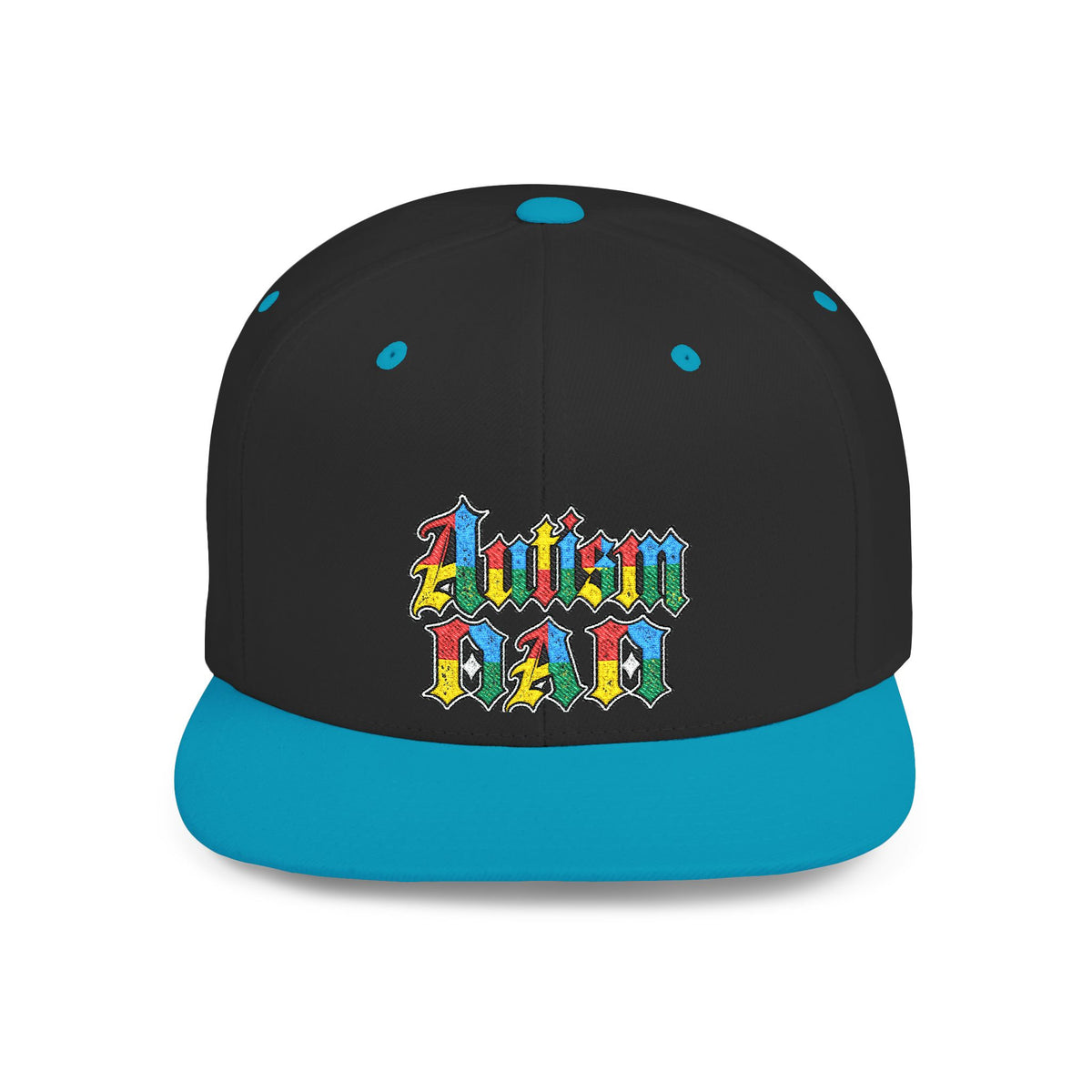Autism Proud Dad Colorful Embroidered Snapback