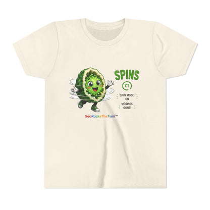 "Spins" Stimming Geode -Autism Self Sensory Regulation Youth Tee