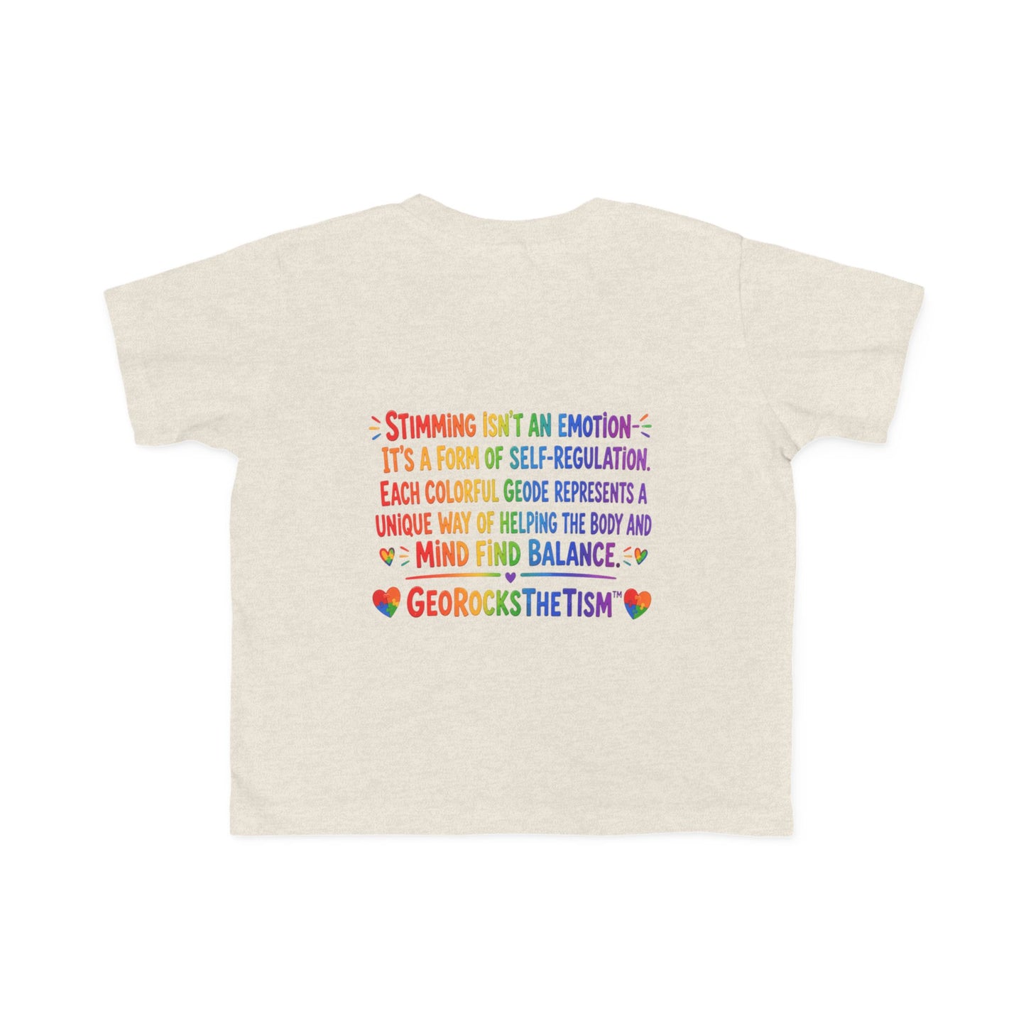 “Loves Soft Things” Stimming Geode Autism Self Sensory Regulation Toddler Tee