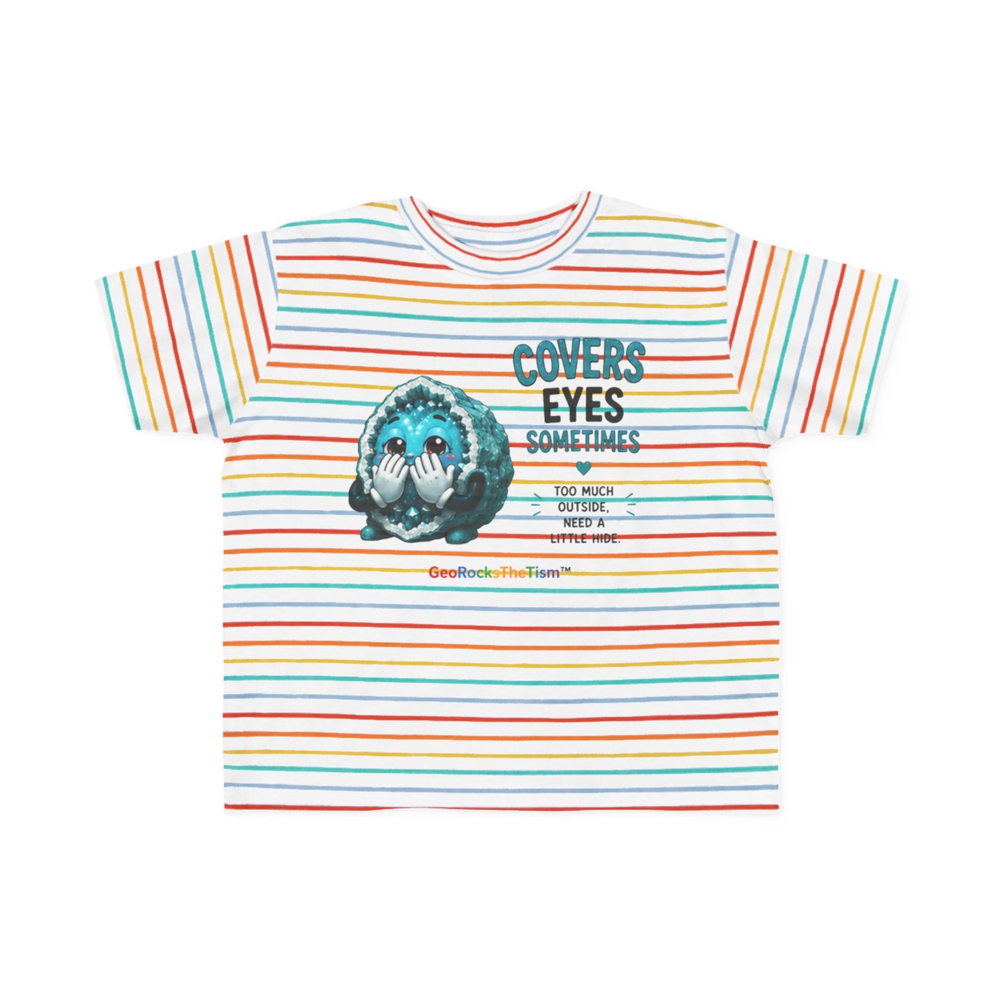 “Covers Eyes Sometimes” Stimming Geode Autism Self Sensory Regulation Toddler Tee