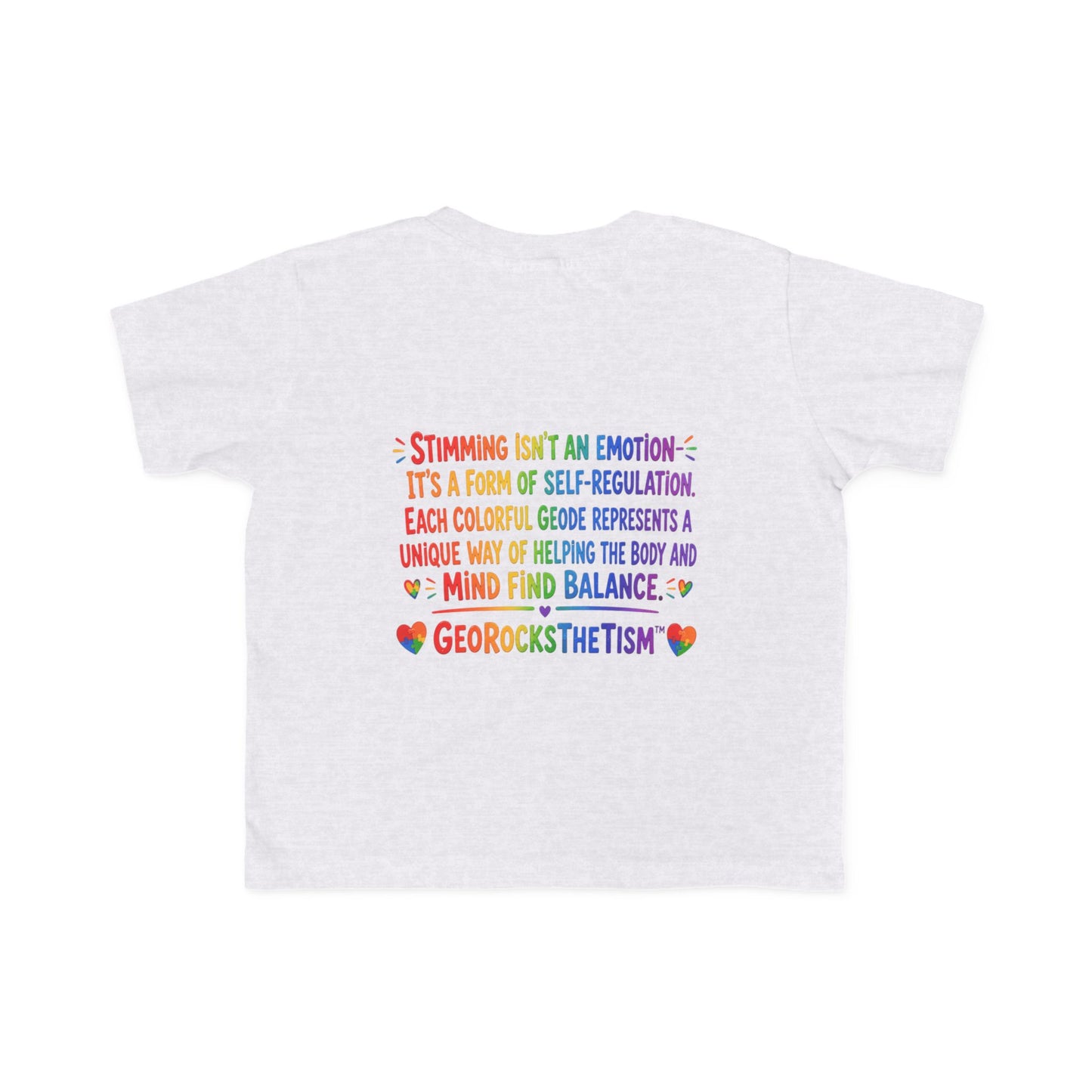 "Geo Flaps with Sticks" Stimming Geode Autism Self Sensory Regulation Toddler Tee