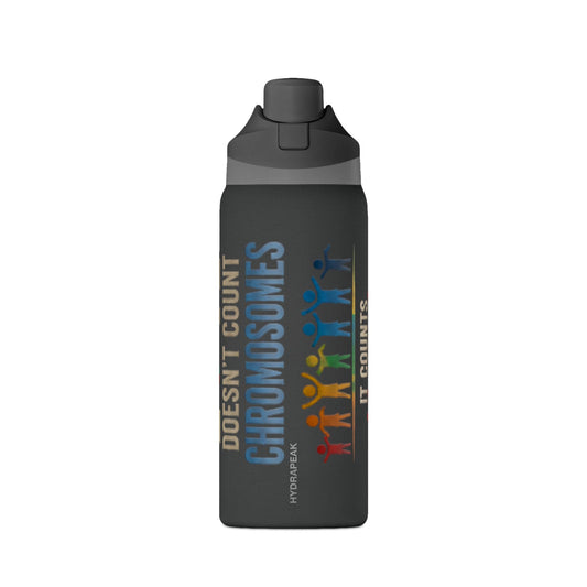 Insulated Water Bottle — "Love Doesn't Count Chromosomes" Autism Awareness 32oz