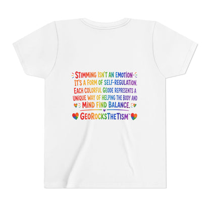 “Loves Soft Things” Stimming Geode -Autism Self Sensory Regulation Youth Tee