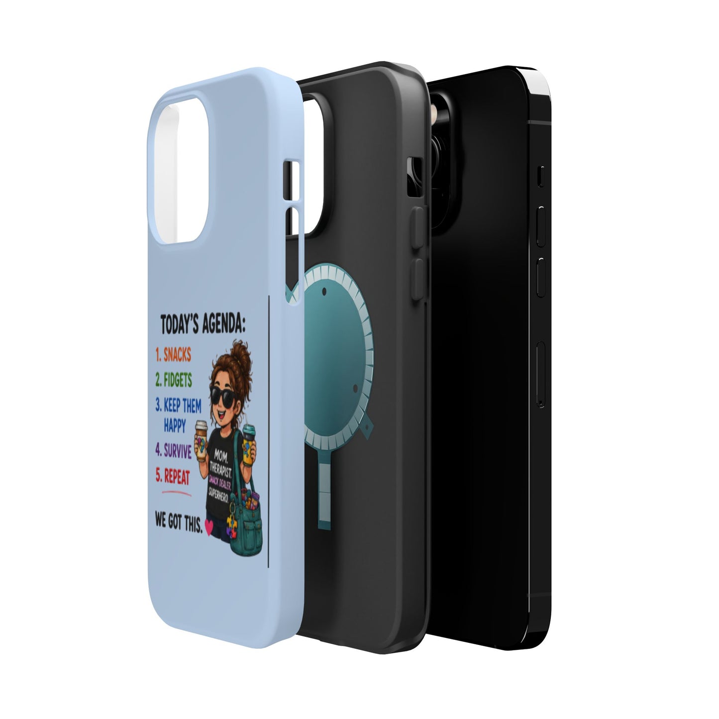 Nurse Mom Magnetic Impact-Resistant Phone Case — "Today's Agenda" Cute ER/Healthcare Gift - Geo Rocks The 'Tism