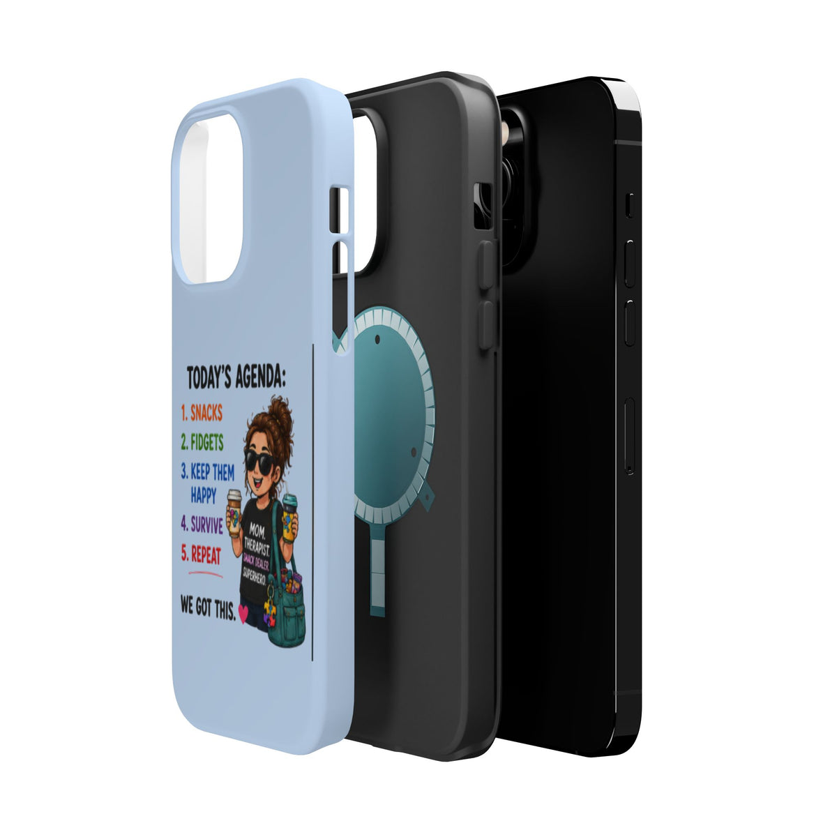 Nurse Mom Magnetic Impact-Resistant Phone Case — "Today's Agenda" Cute ER/Healthcare Gift - Geo Rocks The 'Tism
