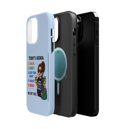 Nurse Mom Magnetic Impact-Resistant Phone Case — "Today's Agenda" Cute ER/Healthcare Gift - Geo Rocks The 'Tism