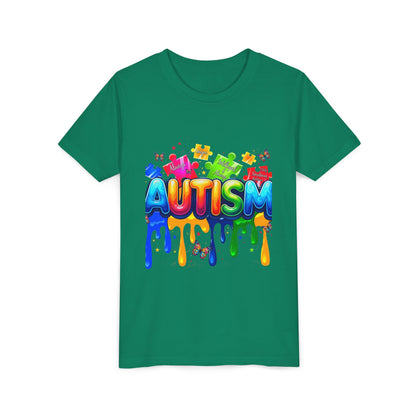 Autism Puzzle Drip Youth Tee