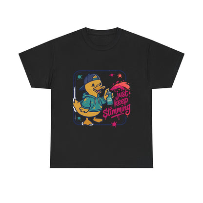 Graffiti Duck Tee-"Just Keep Stimming" Neurodiversity Awareness