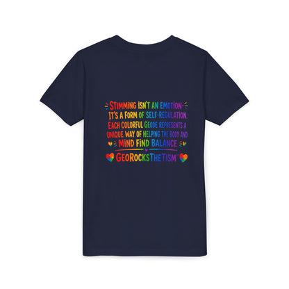 Stimming Colorful Geodes Education- Youth Tee