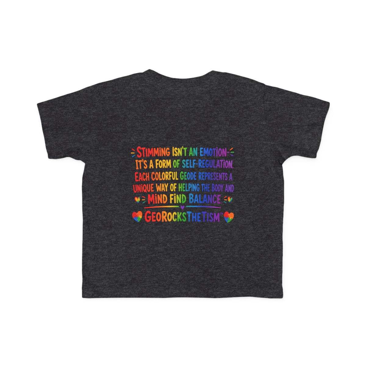 "Lines Up Toys" Stimming Geode Autism Self Sensory Regulation Toddler Tee - Geo Rocks The 'Tism