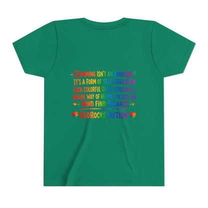 “Loves Soft Things” Stimming Geode -Autism Self Sensory Regulation Youth Tee