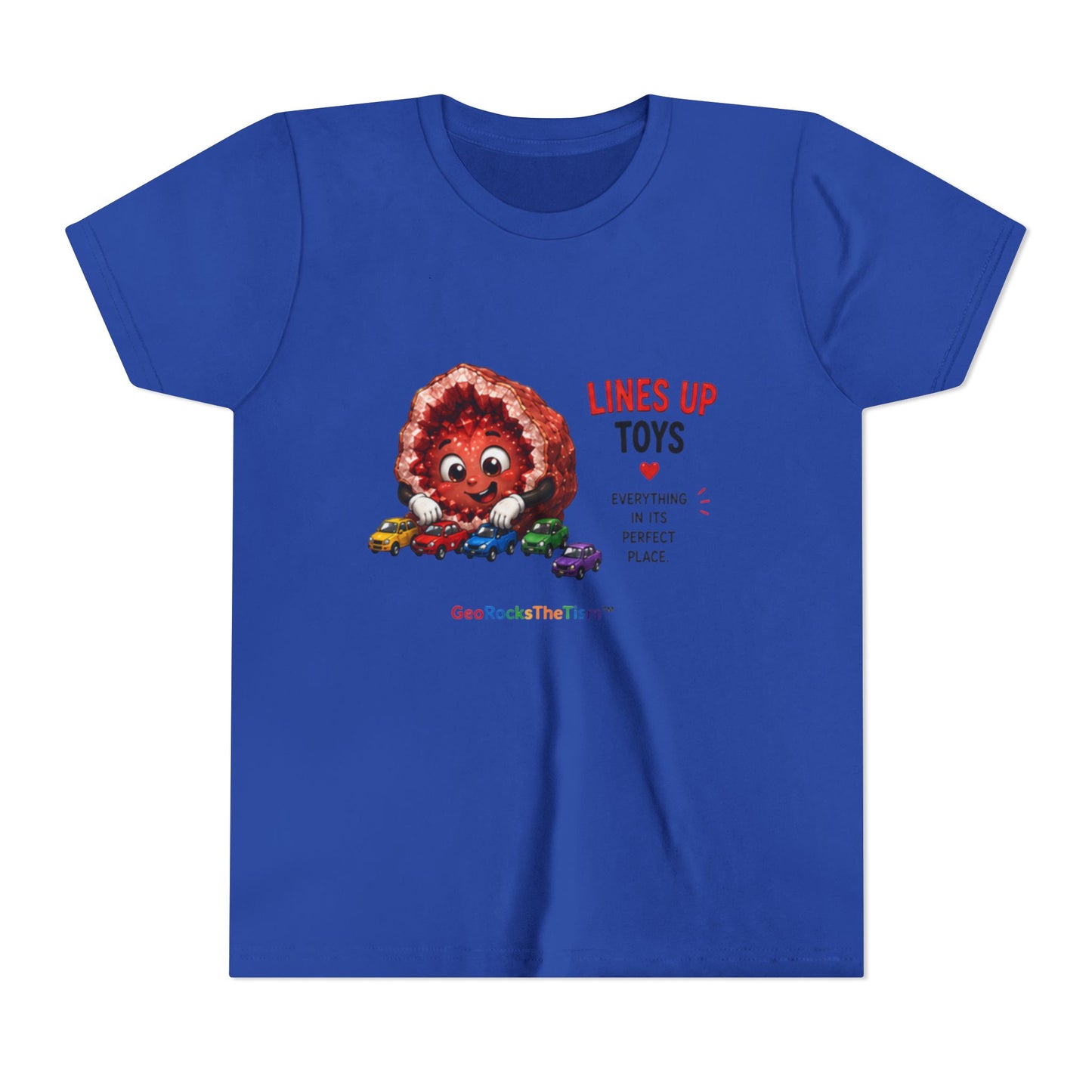 "Lines Up Toys" Stimming Geode -Autism Self Sensory Regulation Youth Tee