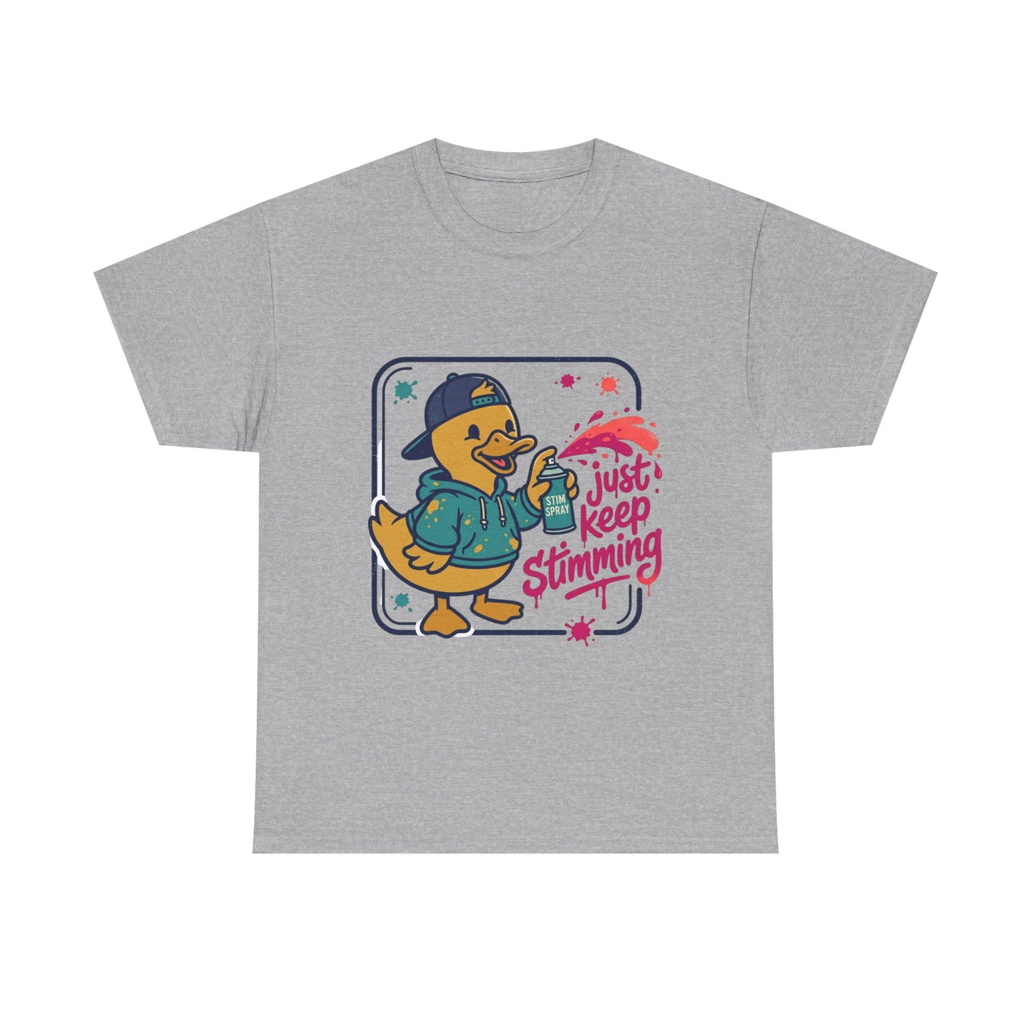 Graffiti Duck Tee-"Just Keep Stimming" Neurodiversity Awareness