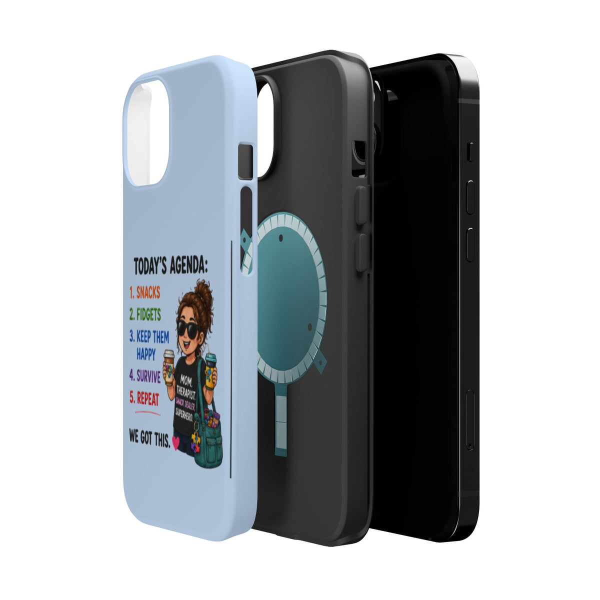 Nurse Mom Magnetic Impact-Resistant Phone Case — "Today's Agenda" Cute ER/Healthcare Gift - Geo Rocks The 'Tism