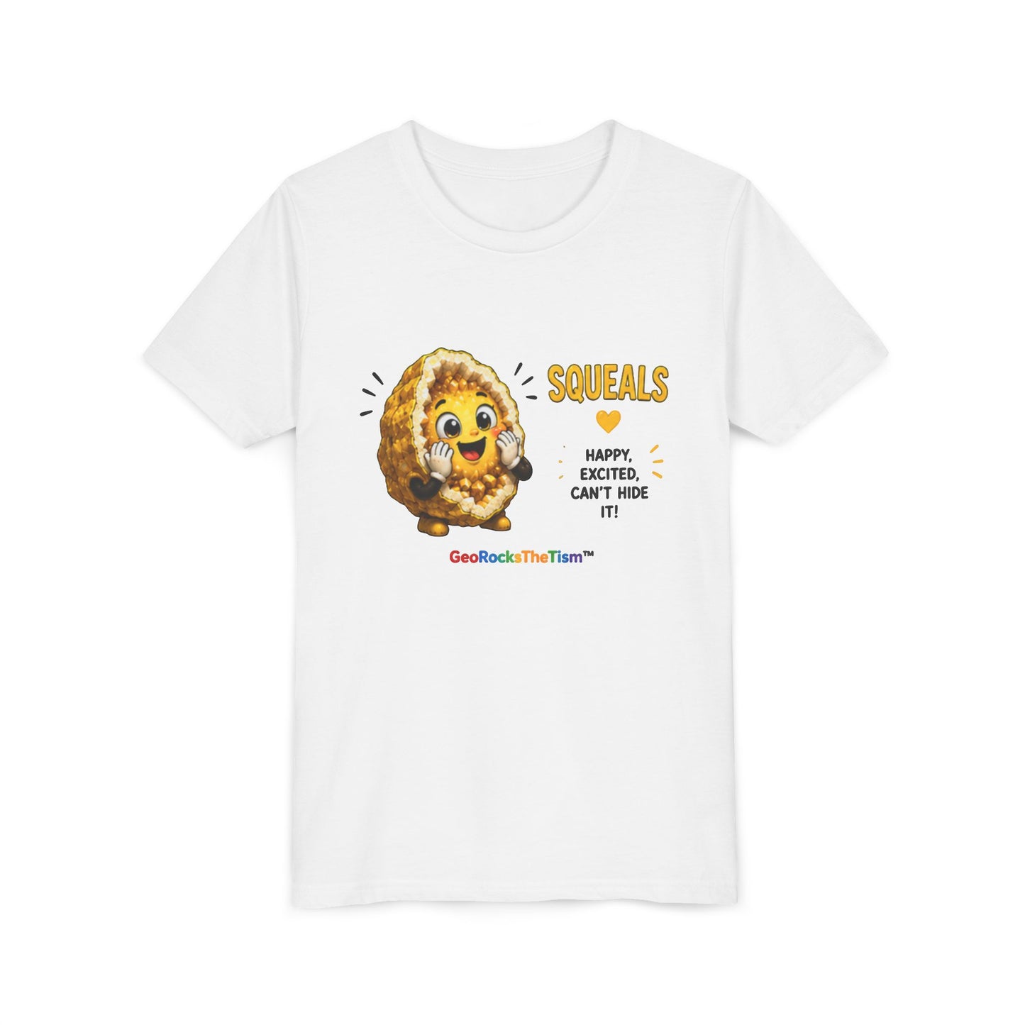 “Squeals” Stimming Geode -Autism Self Sensory Regulation Youth Tee