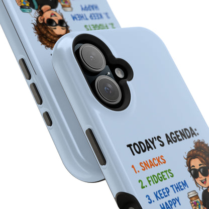 Nurse Mom Magnetic Impact-Resistant Phone Case — "Today's Agenda" Cute ER/Healthcare Gift - Geo Rocks The 'Tism