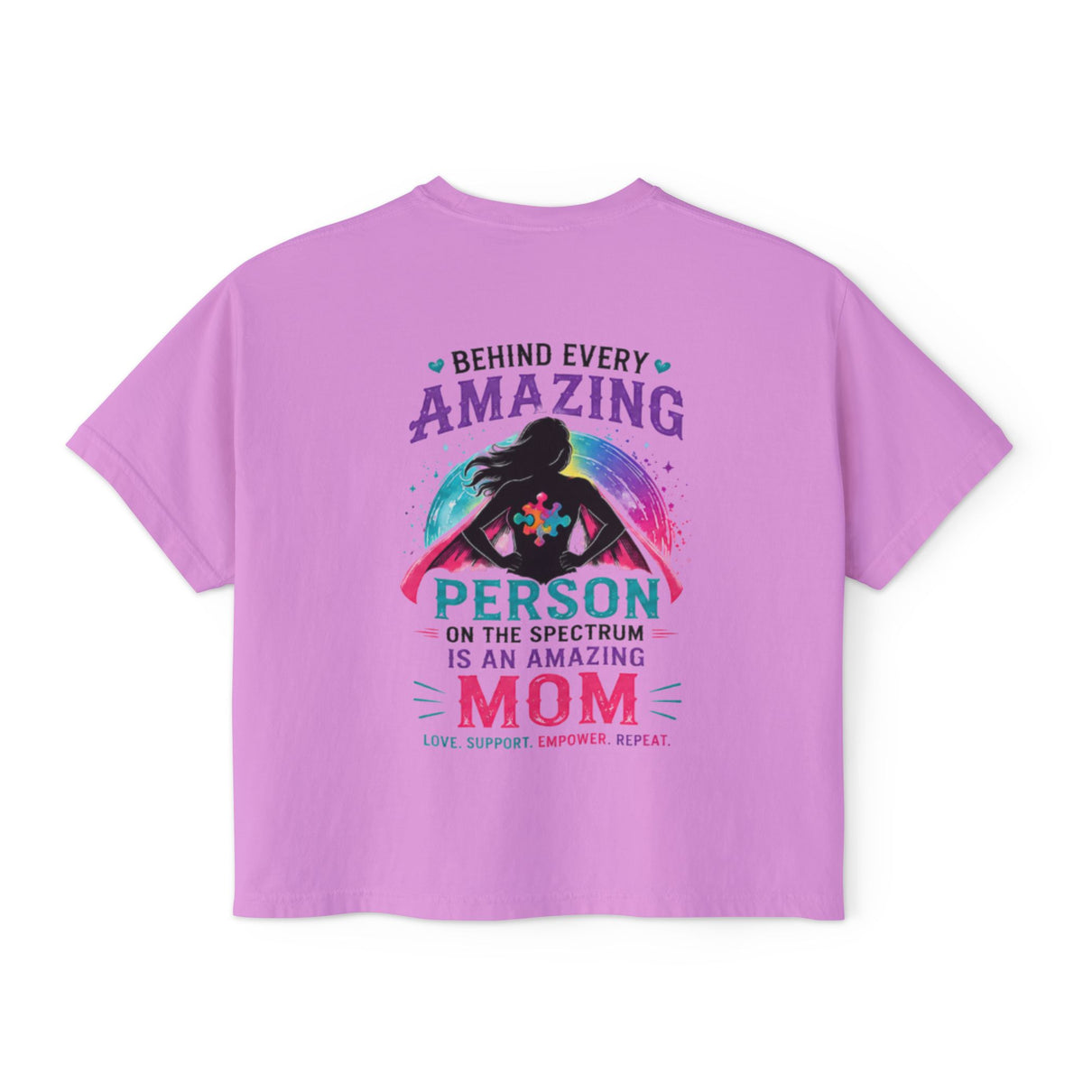 Amazing Mom Autism Support Boxy Tee - Geo Rocks The 'Tism