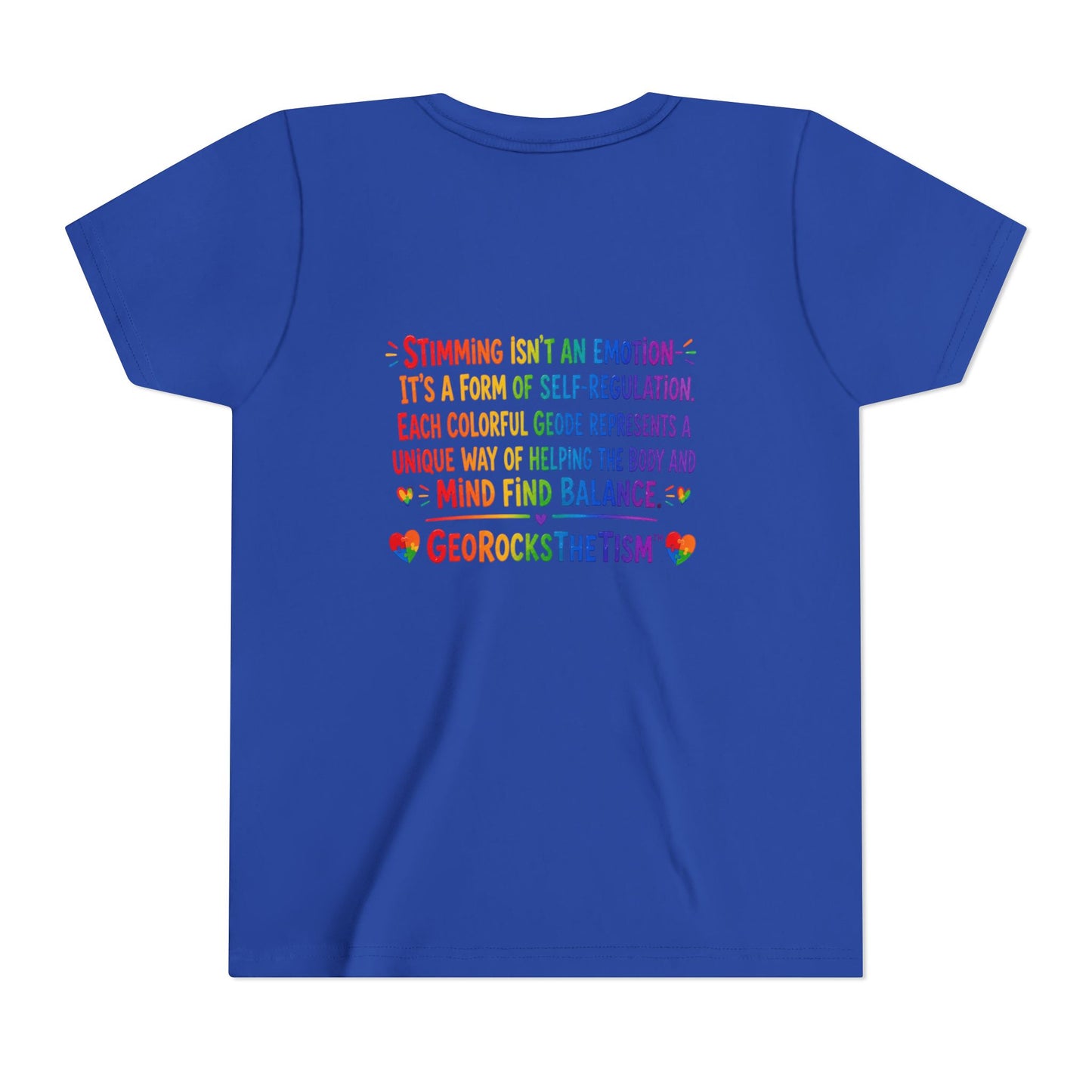 "Covers Eyes" Stimming Geode -Autism Self Sensory Regulation Youth Tee