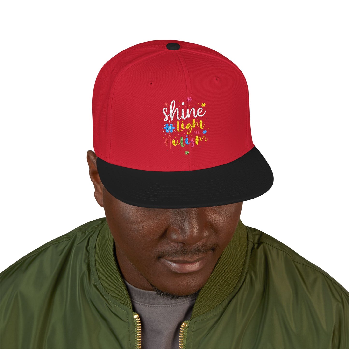 Shine Light Autism Colorful Snapback