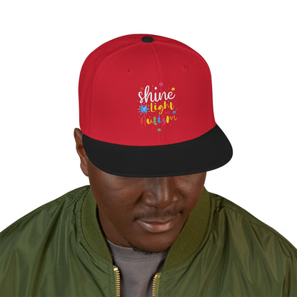 Shine Light Autism Colorful Snapback